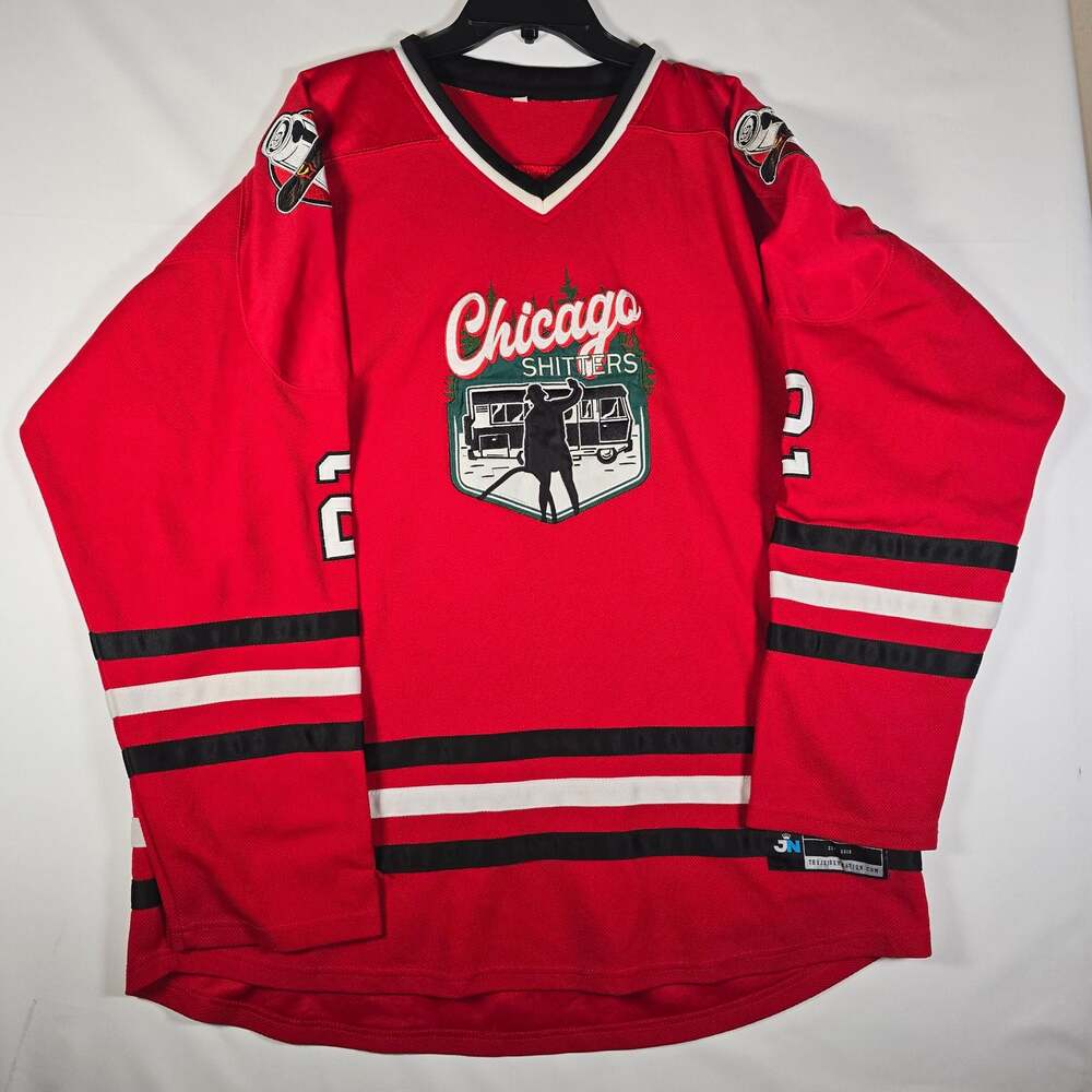 Jersey Nation Chicago Shitters Eddie 2 Christmas Vacation Hockey Jersey Size 3XL